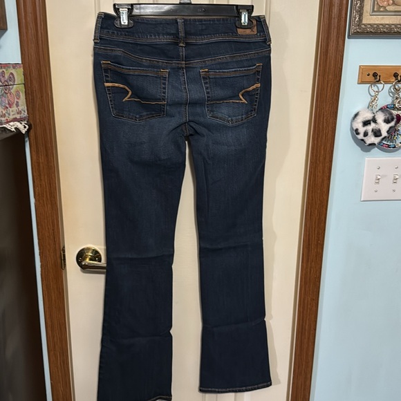 American Eagle Outfitters Dark Blue Kick Boot Jeans size 4 Regular - Picture 3 of 7
